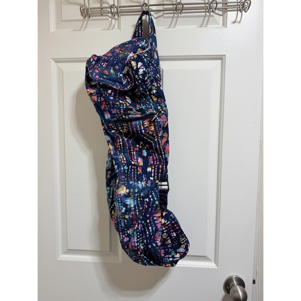 Hugger Mugger Yoga Mat Bag Colorful Batik Cotton Two Pocket Zip Up Hippy Artsy